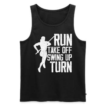 Stabhochsprung Stabhochspringer - Männer Premium Bio Tank Top - Schwarz - Vorne - Michal (187cm)