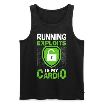 Cybersicherheit Hacking IT - Männer Premium Bio Tank Top - Schwarz - Vorne - AI Model Male 178 light (178cm)