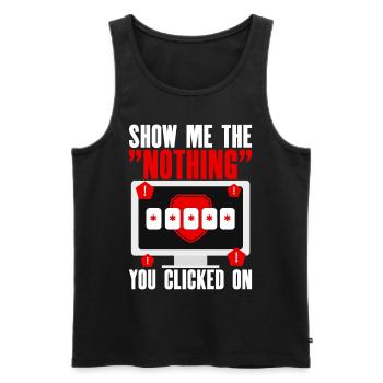 Cybersicherheit Hacking IT - Männer Premium Bio Tank Top - Schwarz - Vorne - AI Model Male 178 light (178cm)