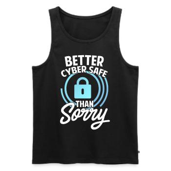 Cybersicherheit Hacking IT - Männer Premium Bio Tank Top - Schwarz - Vorne - AI Model Male 178 light (178cm)
