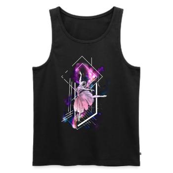 Ballet Danseuse Danse Ballerine - Débardeur bio Premium Homme - noir - Devant - Michal (187cm)