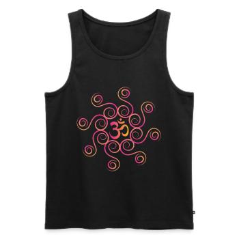 Om Symbole Om Signe Om Mantra Yoga Yogi Mandala - Débardeur bio Premium Homme - noir - Devant - AI Model Male 178 light (178cm)