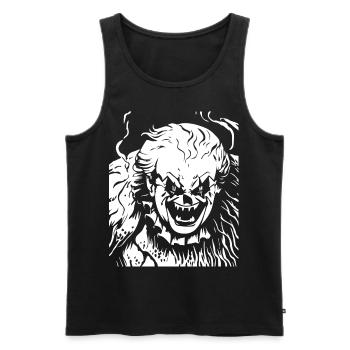 Horror Clown Spooky Halloween Horror Film Evil Cl - Men's Premium Organic Tank Top - black - Front - AI Model Male 178 light (178cm)