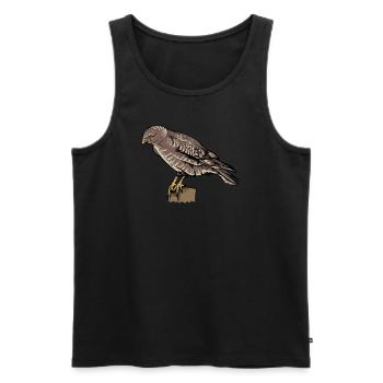 Buzzard I Bird of Prey Buzzard Motif for - Men's Premium Organic Tank Top - black - Front - AI Model Male 178 light (178cm)