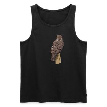 Buzzard I Bird of Prey Buzzard Motif for - Men's Premium Organic Tank Top - black - Front - AI Model Male 178 light (178cm)