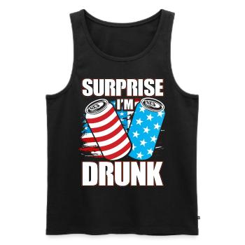 Surprise I'm drunk - Männer Premium Bio Tank Top - Schwarz - Vorne - Michal (187cm)
