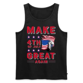 Make 4th of July great again - Men's Premium Organic Tank Top - black - Front - Michal (187cm)