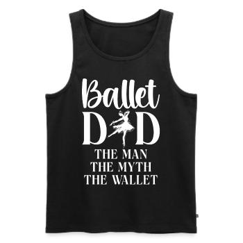 Ballet Danseuse Danse Ballerine - Débardeur bio Premium Homme - noir - Devant - Michal (187cm)
