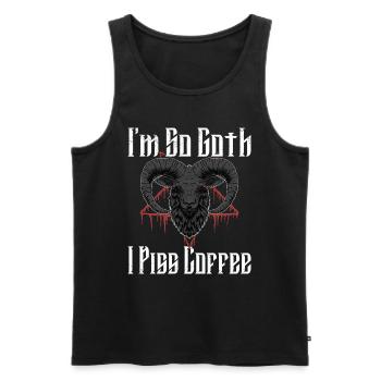 Satan Beelzebub Devil Gothic Pentagram Mystical - Men's Premium Organic Tank Top - black - Front - Michal (187cm)