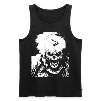 Horror Clown Spooky Halloween Horror Film Evil Cl - Men's Premium Organic Tank Top - black - Front - AI Model Male 178 light (178cm)