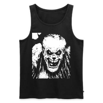 Horror Clown Spooky Halloween Horror Film Evil Cl - Men's Premium Organic Tank Top - black - Front - AI Model Male 178 light (178cm)