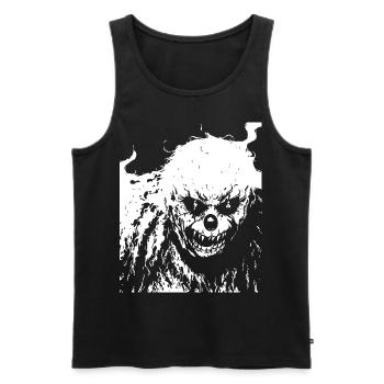 Horror Clown Spooky Halloween Horror Film Evil Cl - Men's Premium Organic Tank Top - black - Front - AI Model Male 178 light (178cm)