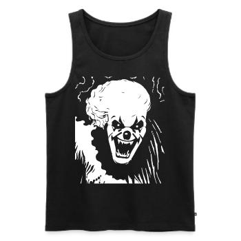 Horror Clown Spooky Halloween Horror Film Evil Cl - Men's Premium Organic Tank Top - black - Front - AI Model Male 178 light (178cm)