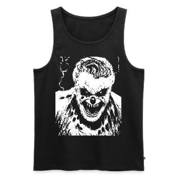 Horror Clown Spooky Halloween Horror Film Evil Cl - Men's Premium Organic Tank Top - black - Front - AI Model Male 178 light (178cm)