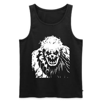 Horror Clown Spooky Halloween Horror Film Evil Cl - Men's Premium Organic Tank Top - black - Front - AI Model Male 178 light (178cm)