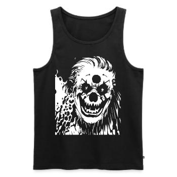 Horror Clown Spooky Halloween Horror Film Evil Cl - Men's Premium Organic Tank Top - black - Front - AI Model Male 178 light (178cm)