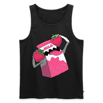 Bizarro Fiktion Ästhetik Weirdcore Kawaii - Männer Premium Bio Tank Top - Schwarz - Vorne - AI Model Male 178 light (178cm)