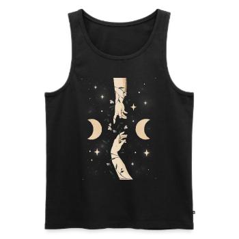 Hexenhafte Erschaffung von Adam Bohemian Celestial - Männer Premium Bio Tank Top - Schwarz - Vorne - AI Model Male 178 light (178cm)