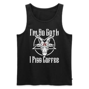 Satan Beelzebub Devil Gothic Pentagram Mystical - Men's Premium Organic Tank Top - black - Front - Michal (187cm)
