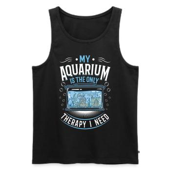 Aquarium Therapy Aquaristics Aquarist Aquarist - Men's Premium Organic Tank Top - black - Front - AI Model Male 178 light (178cm)