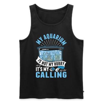 Aquarium Hobby Aquaristics Aquarist Aquarist - Men's Premium Organic Tank Top - black - Front - AI Model Male 178 light (178cm)