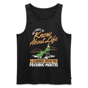 Gottesanbeterin Mantis Fangschrecke - Männer Premium Bio Tank Top - Schwarz - Vorne - AI Model Male 178 light (178cm)