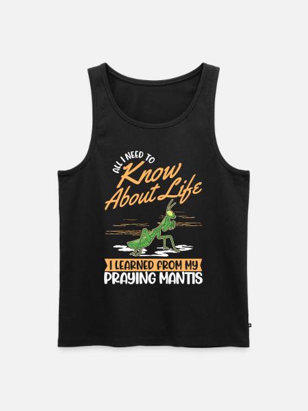 Gottesanbeterin Mantis Fangschrecke - Männer Premium Bio Tank Top - Schwarz