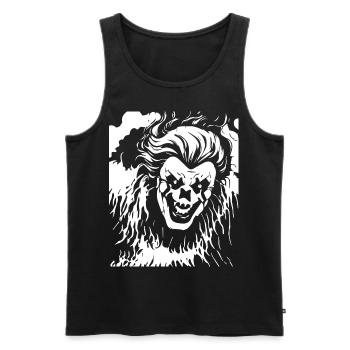 Horror Clown Spooky Halloween Horror Film Evil Cl - Men's Premium Organic Tank Top - black - Front - AI Model Male 178 light (178cm)