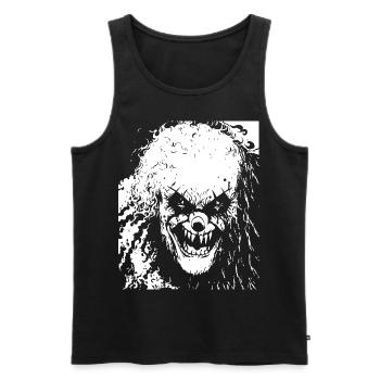 Horror Clown Spooky Halloween Horror Film Evil Cl - Men's Premium Organic Tank Top - black - Front - AI Model Male 178 light (178cm)