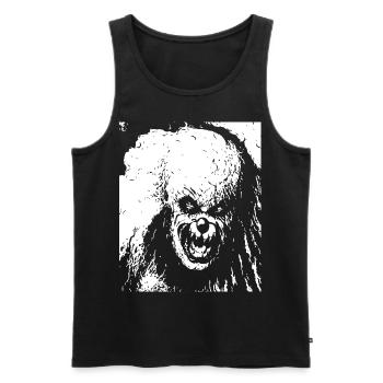 Horror Clown Spooky Halloween Horror Film Evil Cl - Men's Premium Organic Tank Top - black - Front - AI Model Male 178 light (178cm)