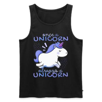 Kawaii Unicorn, Unicorns, Funny Saying - Men's Premium Organic Tank Top - black - Front - Michal (187cm)