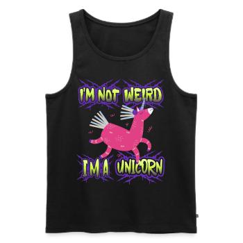 Kawaii unicorn, unicorns, funny saying - Men's Premium Organic Tank Top - black - Front - Michal (187cm)