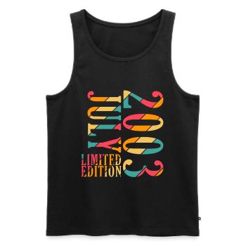 Limited Edition Juli 2003 - Geburtstag - Geschenk - Männer Premium Bio Tank Top - Schwarz - Vorne - AI Model Male 178 light (178cm)