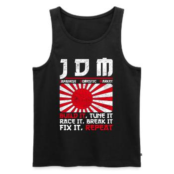 JDM Motorsport Auto Tuning Automotive - Men's Premium Organic Tank Top - black - Front - AI Model Male 178 light (178cm)