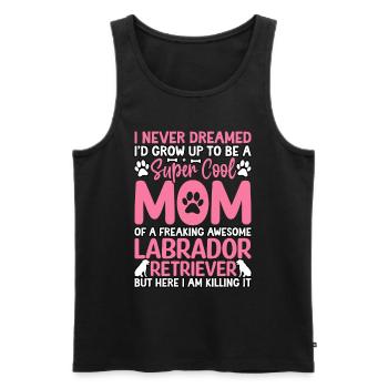 Labrador Mom Lustiger Spruch - Männer Premium Bio Tank Top - Schwarz - Vorne - AI Model Male 178 light (178cm)