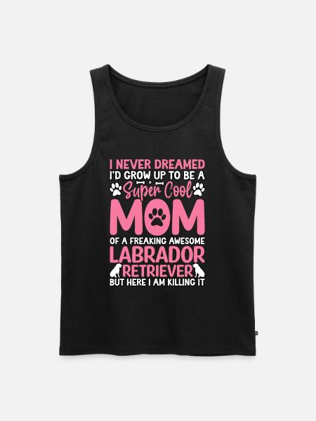 Drôle de maman Labrador - Débardeur bio Premium Homme - noir