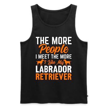 LABRADOR RETRIEVER - Men's Premium Organic Tank Top - black - Front - Michal (187cm)