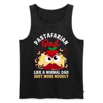 Fliegendes Spaghettimonster FSM - Männer Premium Bio Tank Top - Schwarz - Vorne - AI Model Male 178 light (178cm)