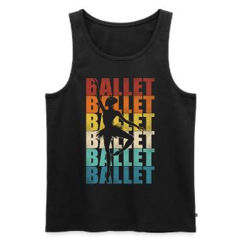 Ballet Danseuse Danse Ballerine - Débardeur bio Premium Homme - noir - Devant - Michal (187cm)