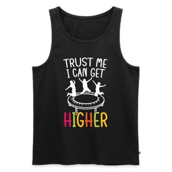 I can get higher - Männer Premium Bio Tank Top - Schwarz - Vorne - Michal (187cm)
