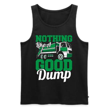 Nothing Like A Good Dump Garbage Truck Recycling - Men's Premium Organic Tank Top - black - Front - AI Model Male 178 light (178cm)
