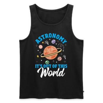 Astronomy It's Out Of This World Astronomer - Men's Premium Organic Tank Top - black - Front - Michal (187cm)