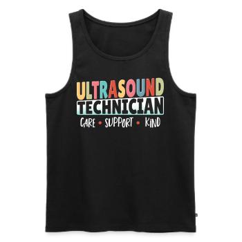 Ultraschalltechniker Pflege Unterstützung Kind - Männer Premium Bio Tank Top - Schwarz - Vorne - AI Model Male 178 light (178cm)