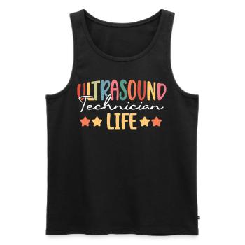 Ultraschalltechniker Leben Ultraschalltechniker - Männer Premium Bio Tank Top - Schwarz - Vorne - AI Model Male 178 light (178cm)