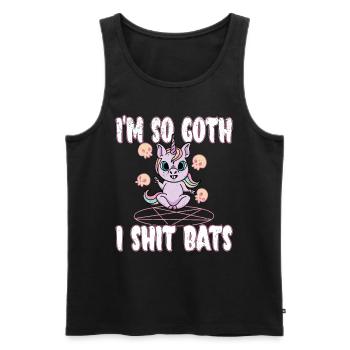 Satan Beelzebub Devil Gothic Pentagram Mystical - Men's Premium Organic Tank Top - black - Front - Michal (187cm)