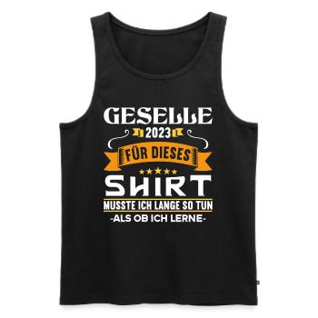 Geselle Gesellenprüfung bestanden Gesellen - Männer Premium Bio Tank Top - Schwarz - Vorne - AI Model Male 178 light (178cm)