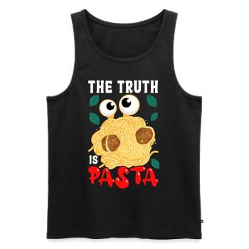Monstre spaghetti volant FSM Pastafarian - Débardeur bio Premium Homme - noir - Devant - Michal (187cm)