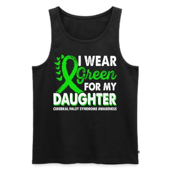 Wear green for awareness of the - Men's Premium Organic Tank Top - black - Front - Michal (187cm)