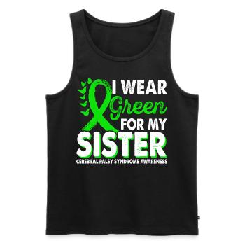 Wear green for awareness of the - Men's Premium Organic Tank Top - black - Front - Michal (187cm)