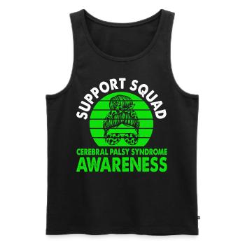 Support Squad Cerebral palsy syndrome - Men's Premium Organic Tank Top - black - Front - Michal (187cm)